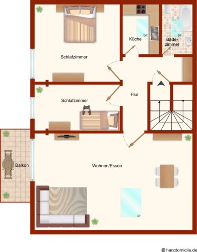 Grundriss 3. Ebene